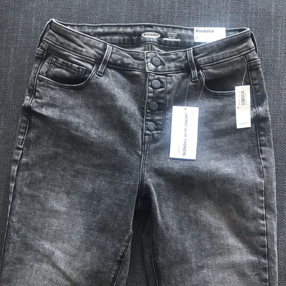 NWT Old Navy High Waisted Button Fly Skinny Jeans - Picture 6 of 8